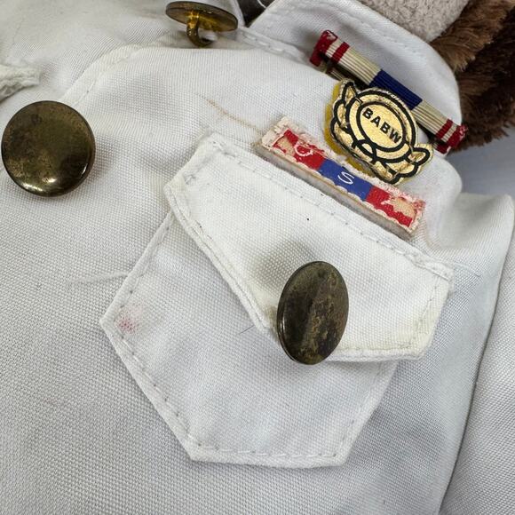 2010 Build A Bear Babs Plush & Outfit US Navy Officer Dress Whites Sailor Bear - Picture 6 of 8